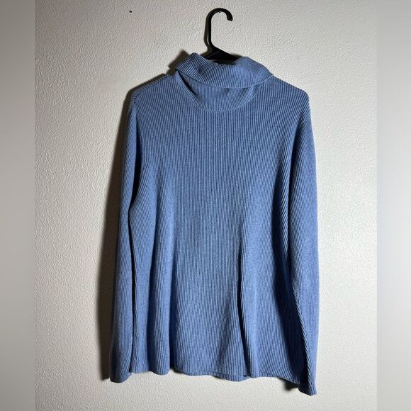 Croft & Barrow Turtleneck Sweater, Light Blue - Picture 2 of 5